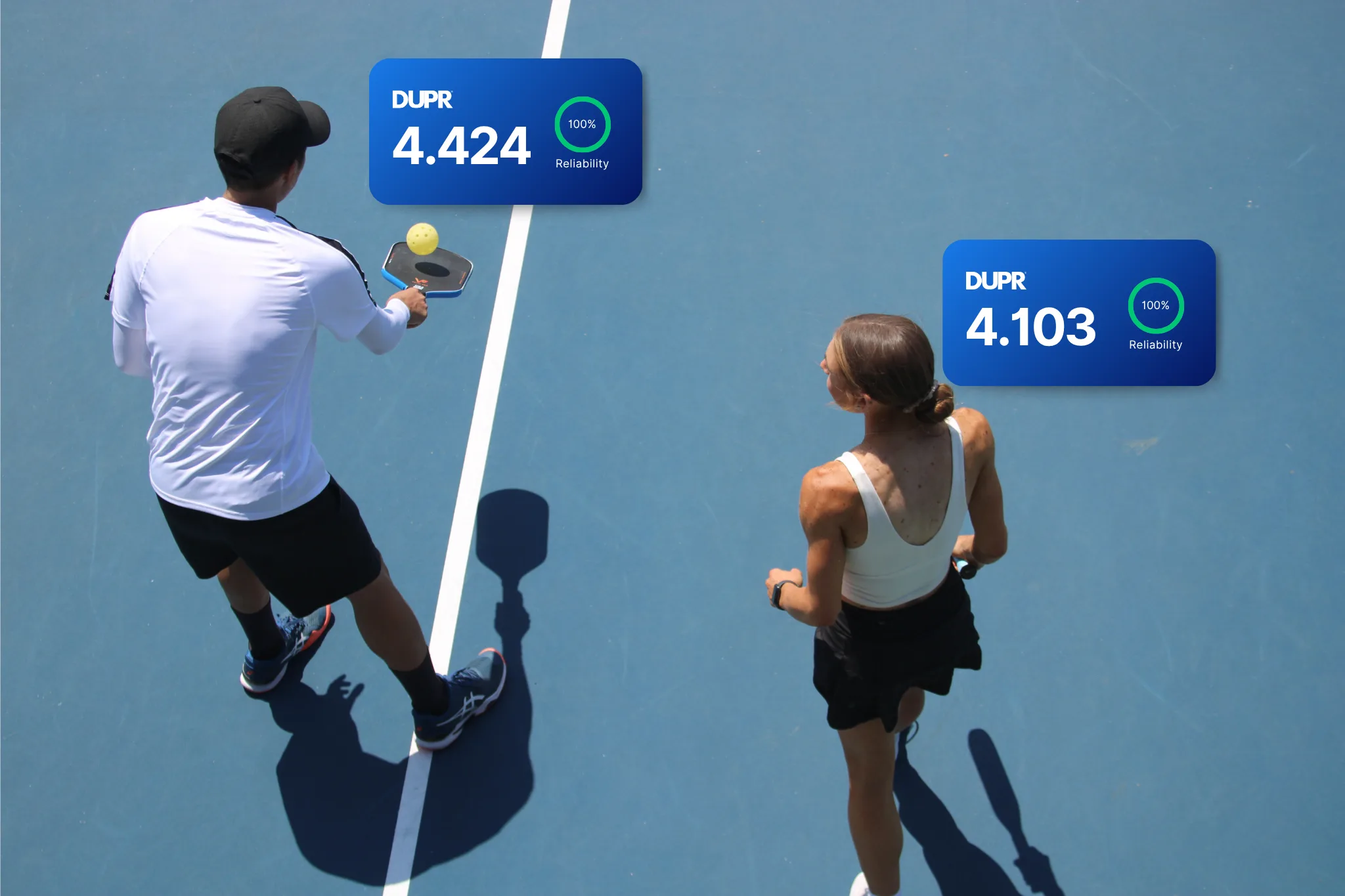 How DUPR calculates separate doubles ratings for gender doubles and mixed doubles
