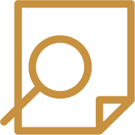 Imagen de un documento con lupa que representa Transparencia