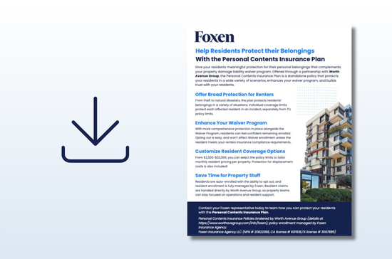 Personal Contents Coverage Plan Brochure
