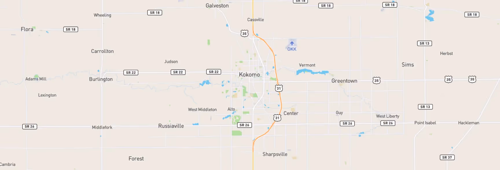 map of kokomo indiana