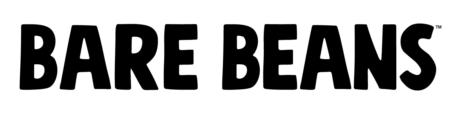 Bare Beans brand name in bold black uppercase letters on white background.