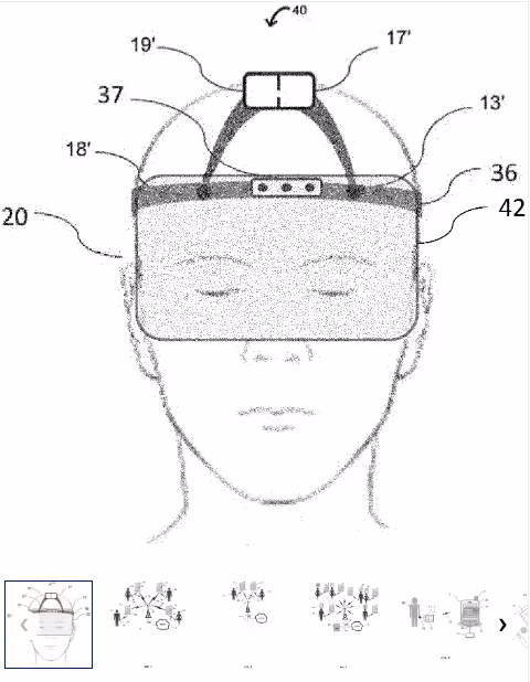 patent image on vr headset
