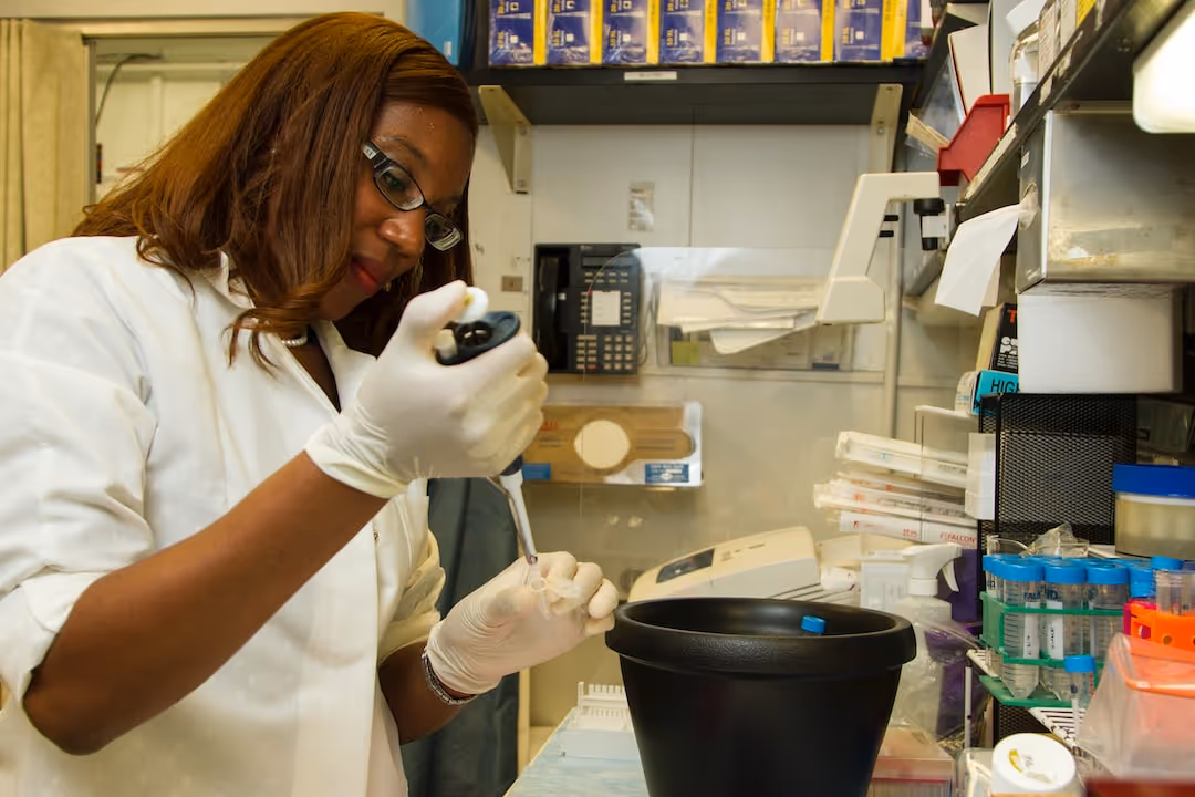 image of clinical researcher in lab