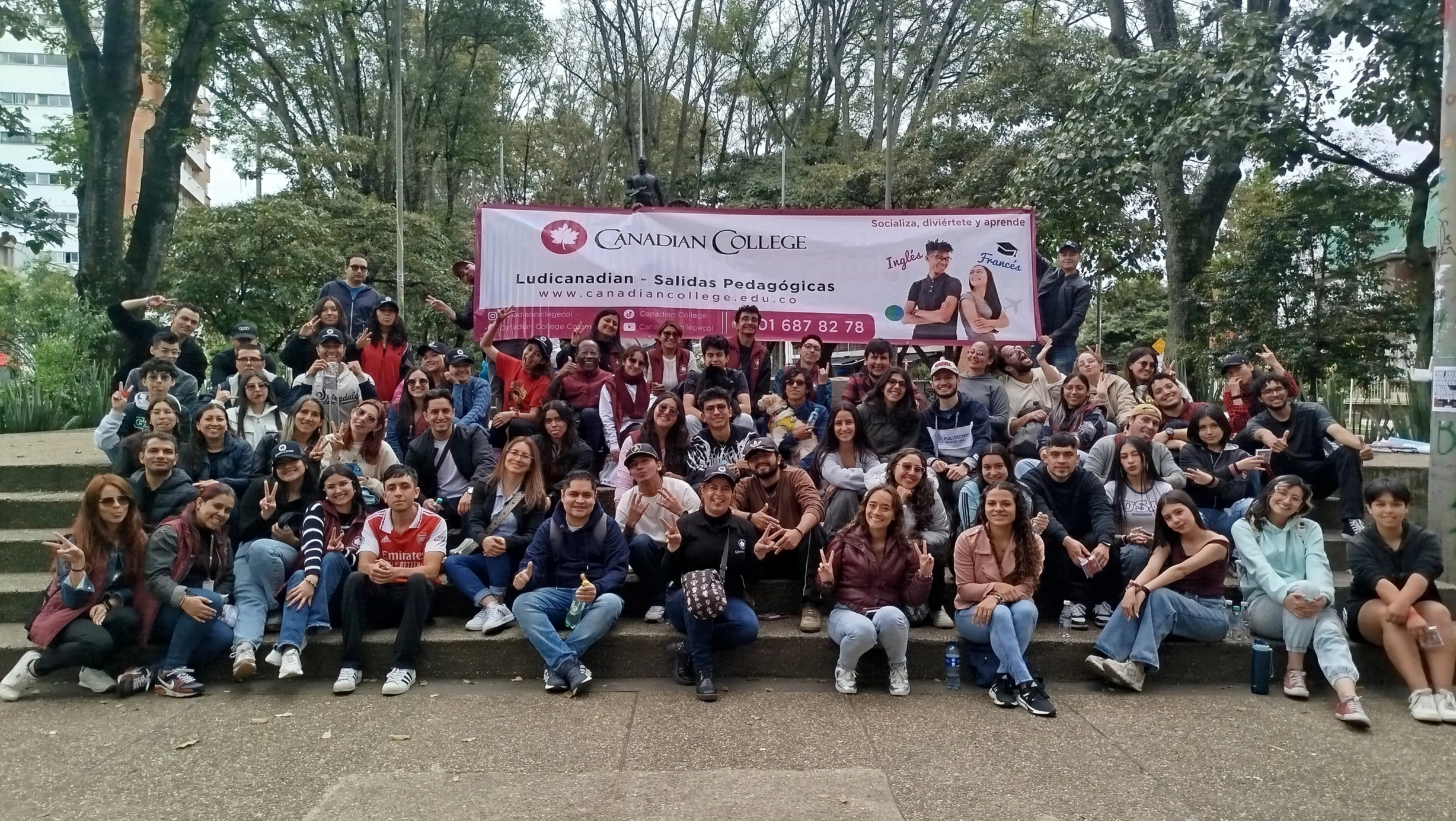 Foto grupal asistentes clase al parque Unal 2025