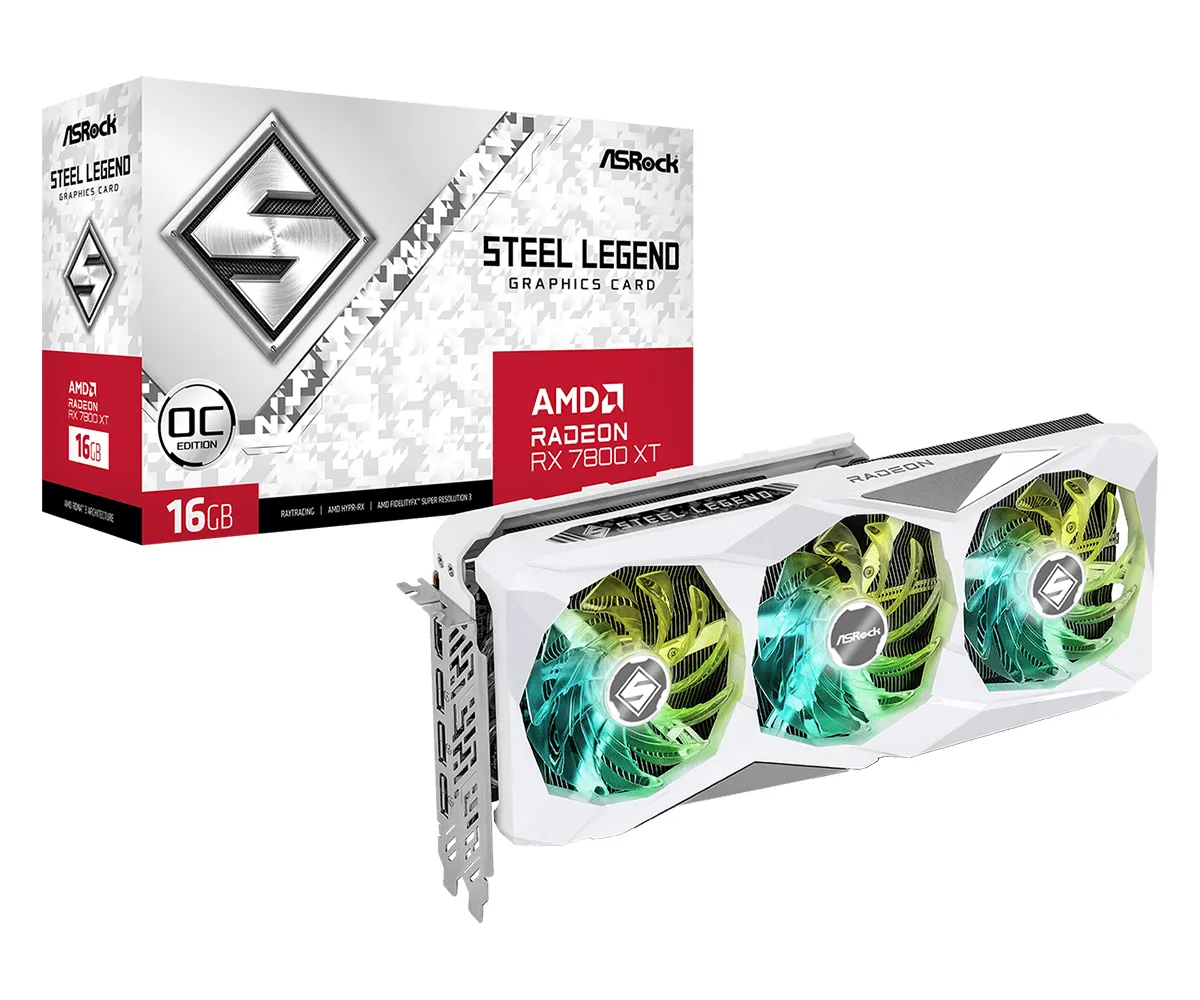 Видео карта ASRock RX 7800 XT Steel Legend OC - RX7800XT SL 16GO
