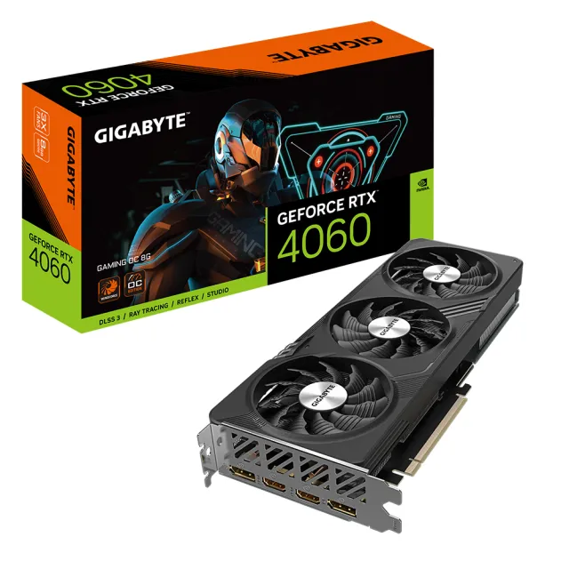 Видео карта Gigabyte RTX™ 4060 Gaming OC - GV-N4060GAMING OC-8GD