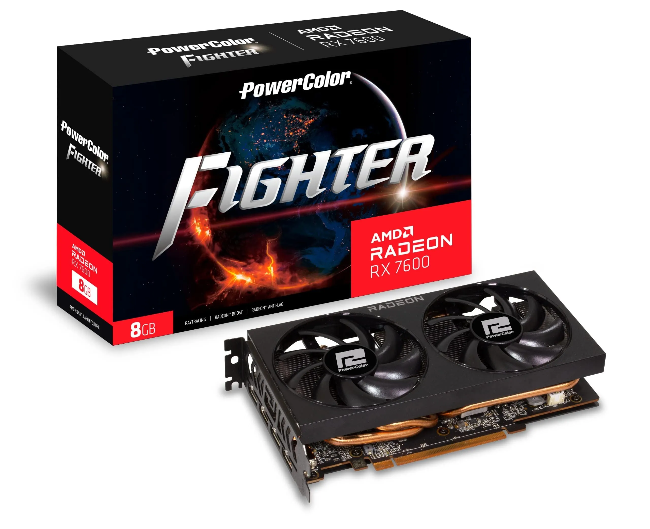Видео карта PowerColor RX 7600 Fighter - RX 7600 8G-F