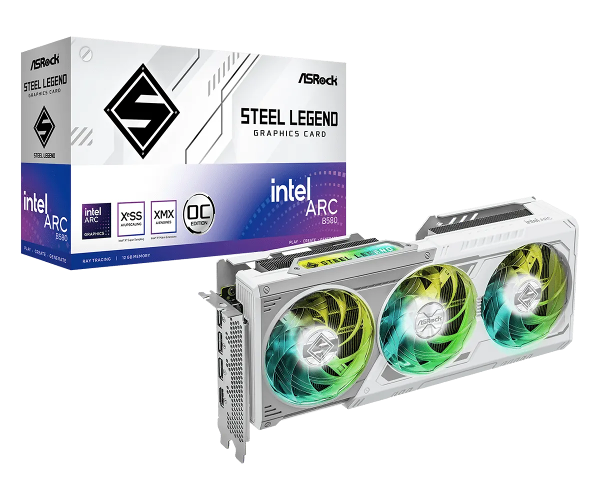 Видео карта ASRock Arc™ B580 Steel Legend - B580 SL 12GO