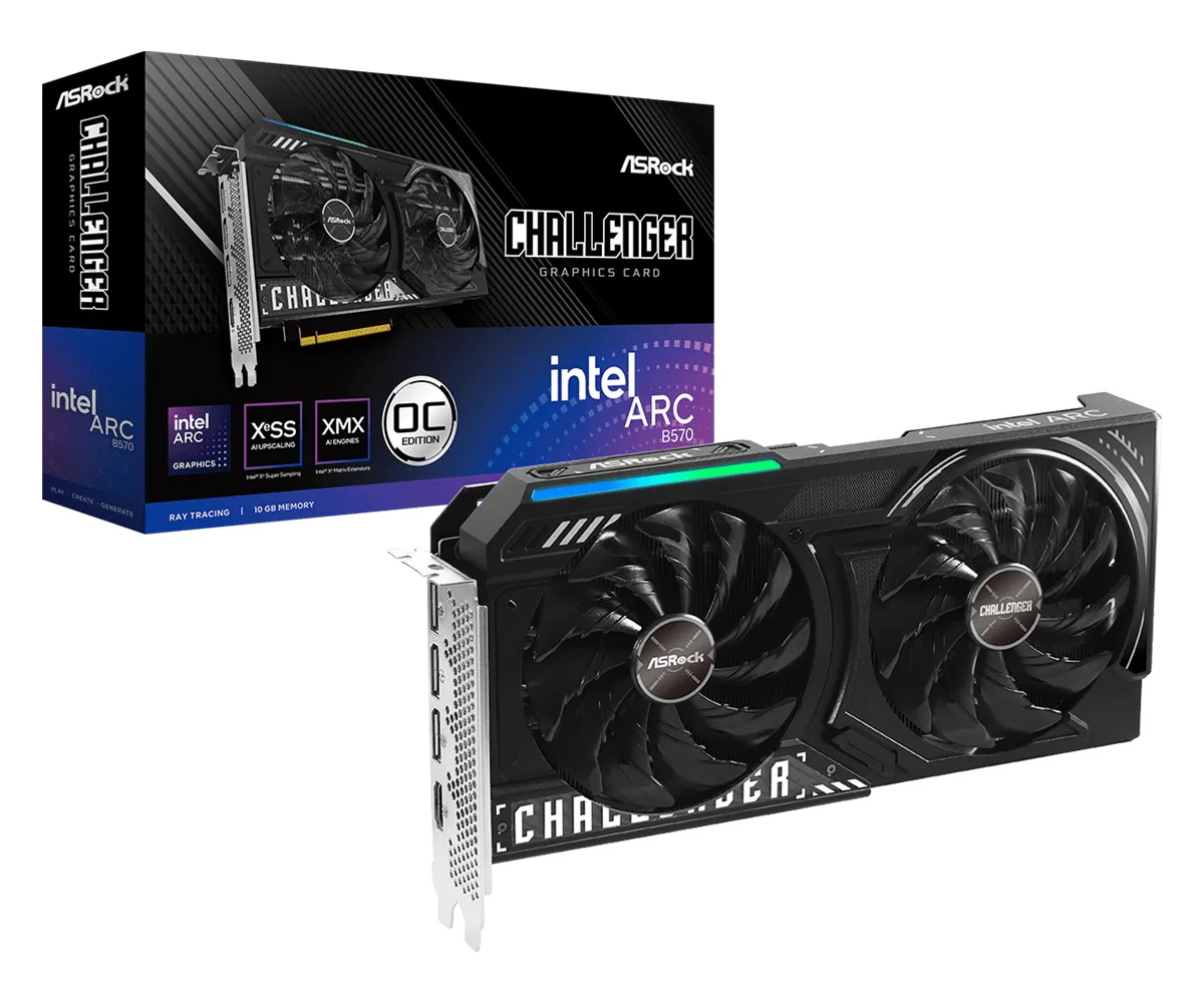 Видео карта ASRock Arc™ B570 Challenger - B570 CL 12GO