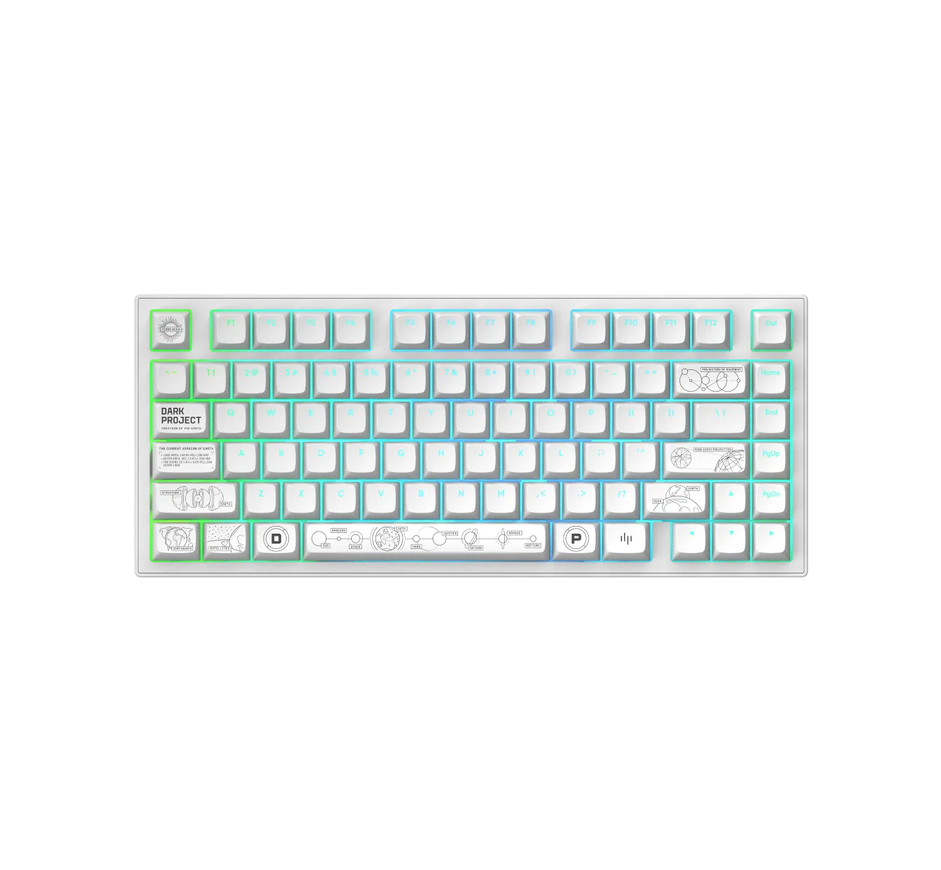 Клавиатура Dark Project ALU81A Terra Nostra White RGB - DPKB_NOSTRA_81_ANSI_WHITE