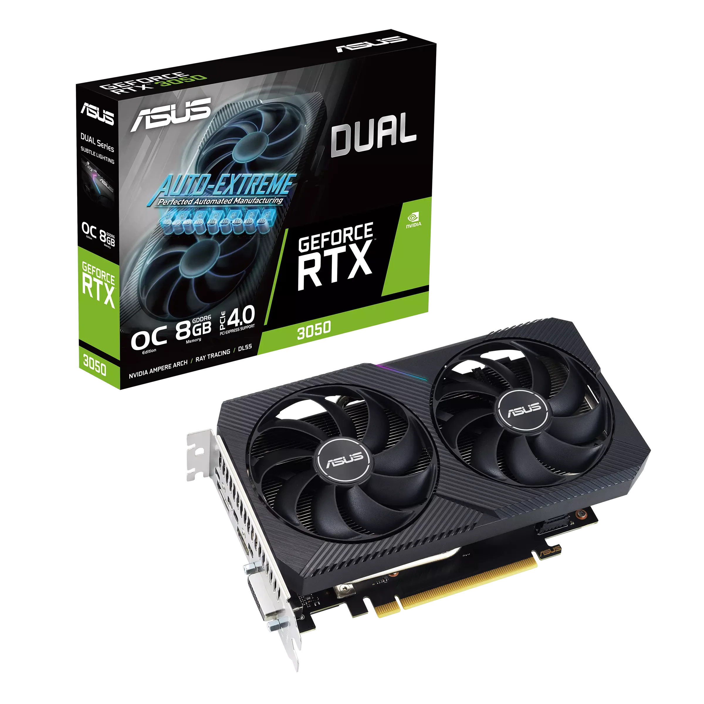 Видео карта ASUS RTX™ 3050 Dual V2 OC - 90YV0GH6-M0NA00