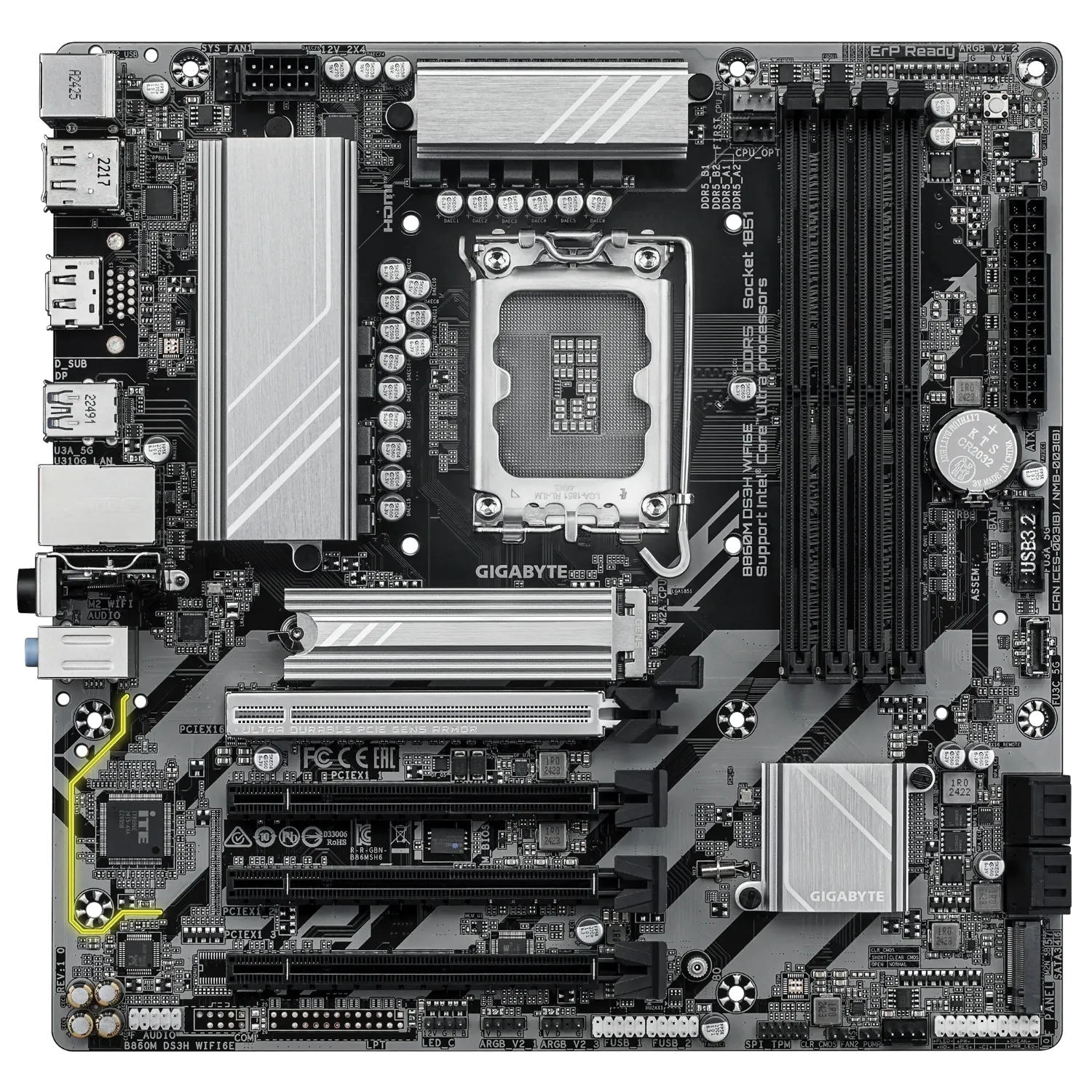 Дънна платка Gigabyte B860M DS3H WiFi6E - B860M DS3H WIFI6E