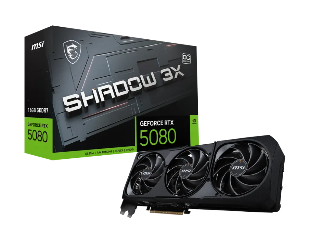 Видео карта MSI RTX™ 5080 Shadow 3X OC - 912-V531-003