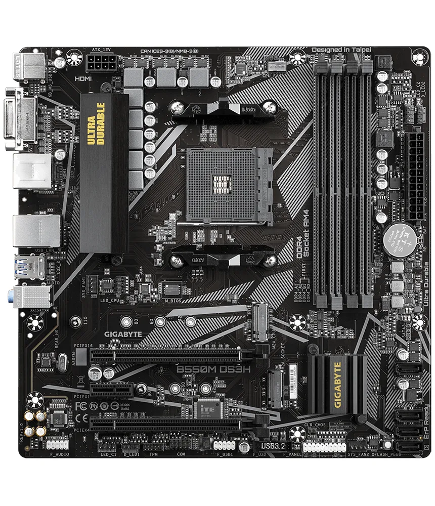 Дънна платка Gigabyte B550M DS3H - B550M DS3H