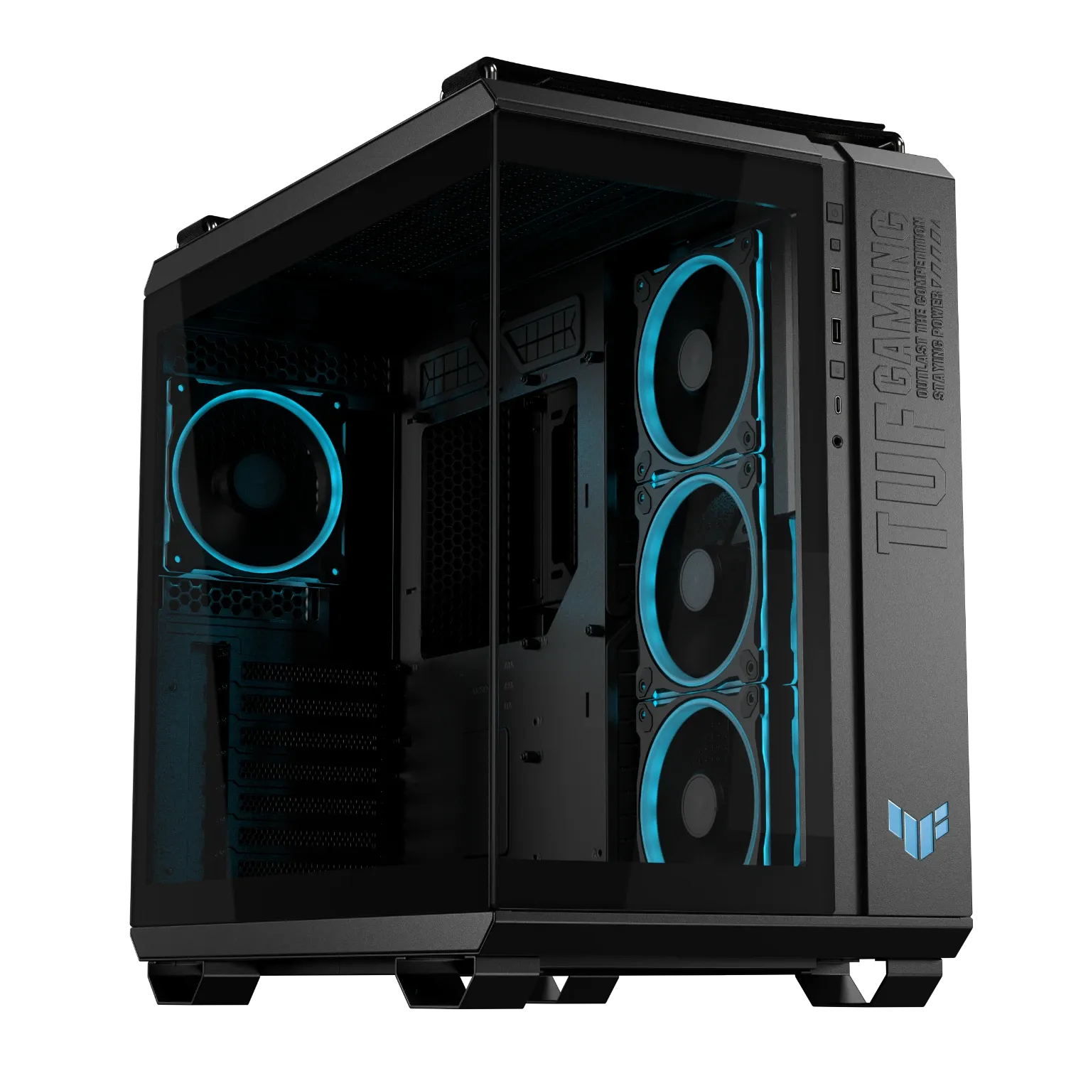Кутия ASUS TUF Gaming GT502 Horizon ARGB Black - 90DC0090-B19020