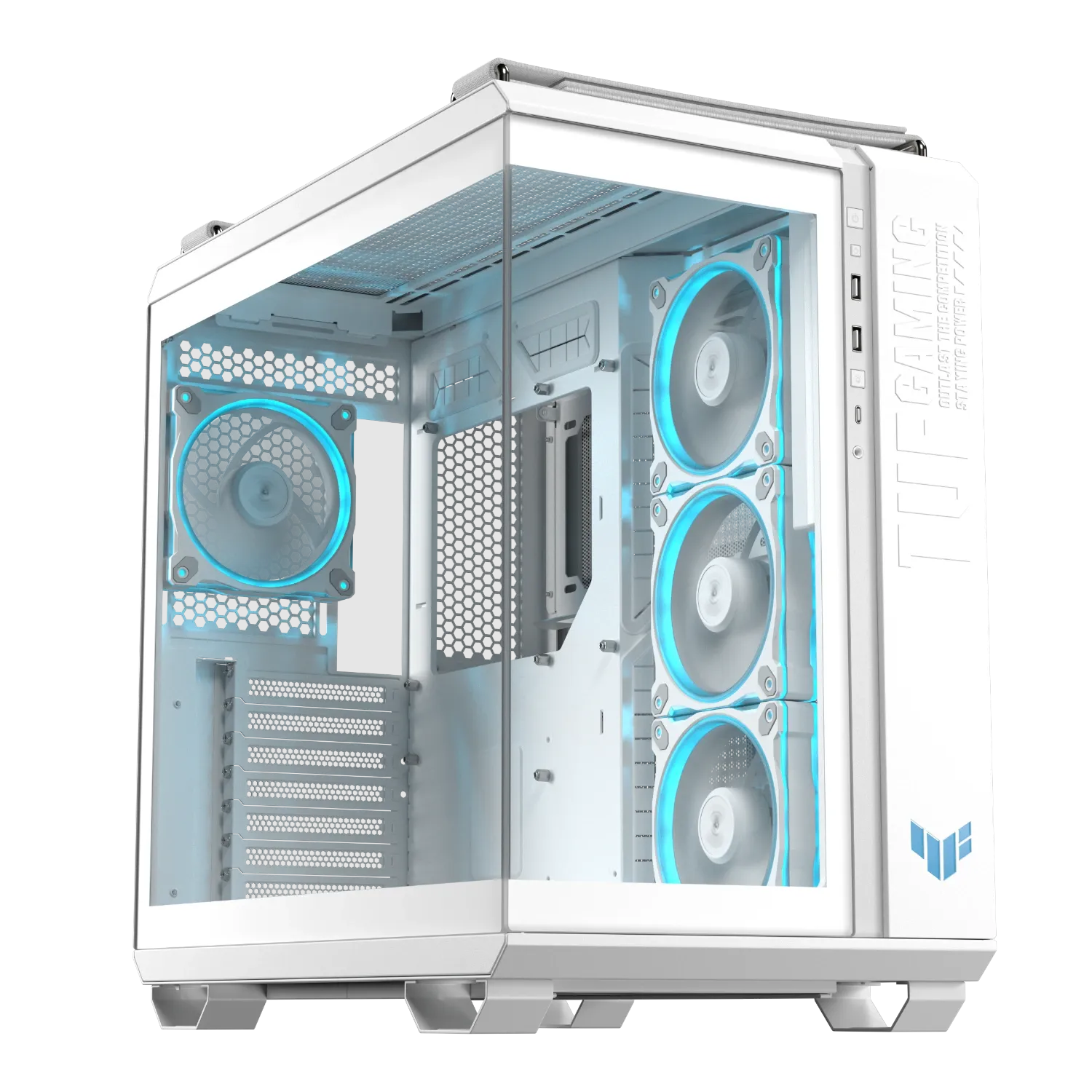 Кутия ASUS TUF Gaming GT502 Horizon ARGB White - 90DC0093-B19010