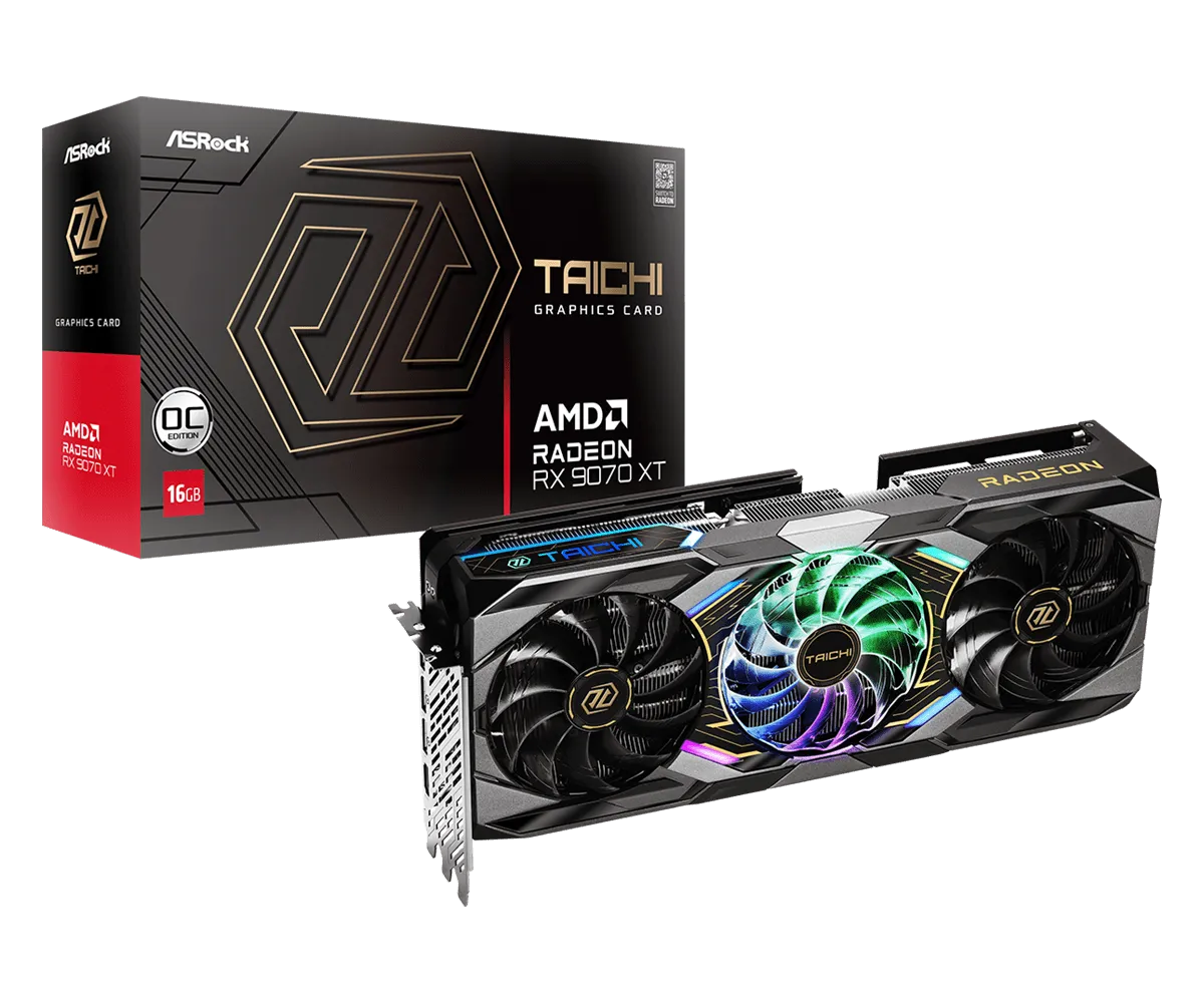 Видео карта ASRock RX 9070 XT Taichi OC - RX9070XT TC 16GO
