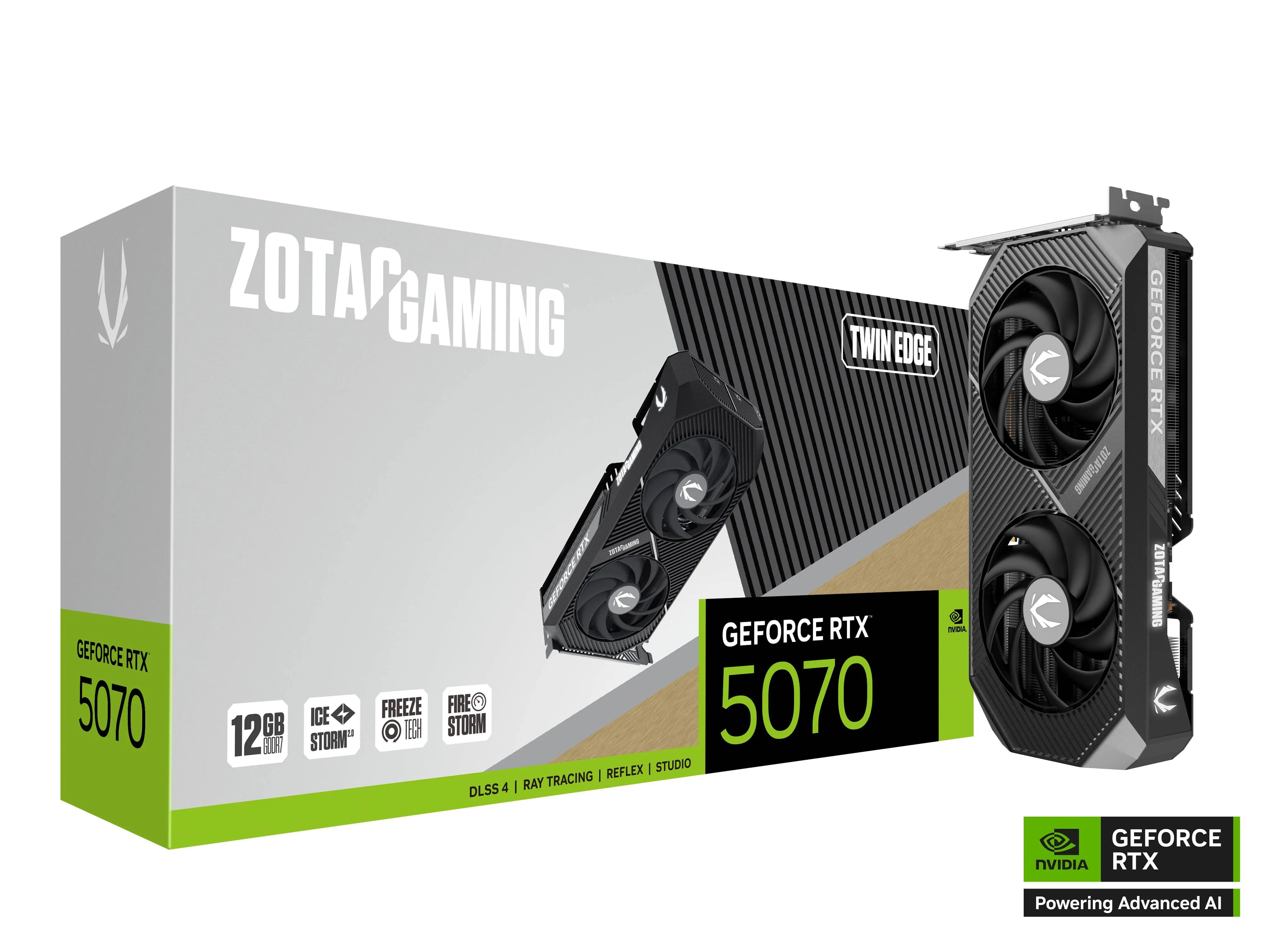 Видео карта ZOTAC Gaming RTX™ 5070 Twin Edge - ZT-B50700E-10P