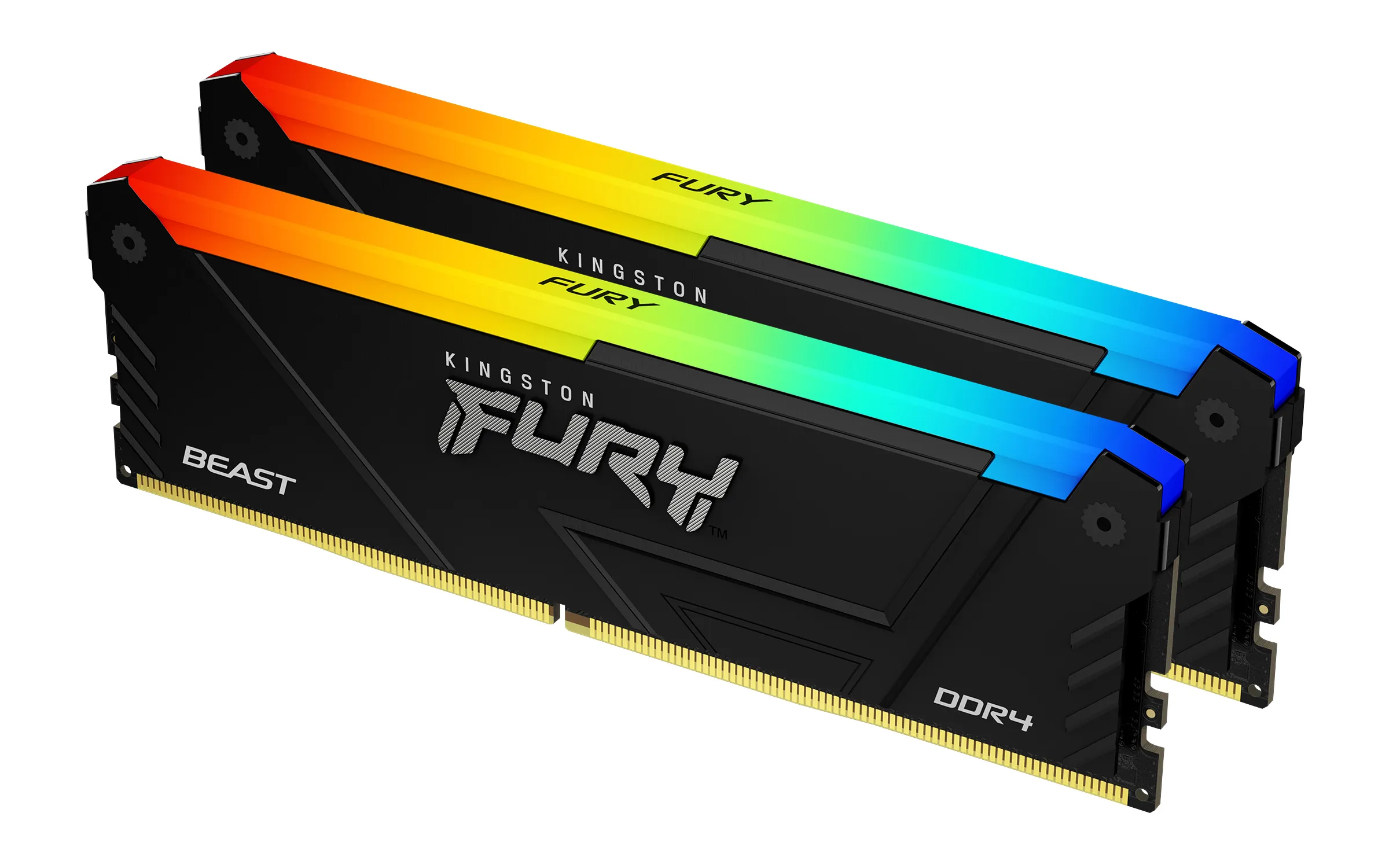 RAM памет Kingston FURY Beast RGB Black 16GB (2x8GB) - KF432C16BB2AK2/16