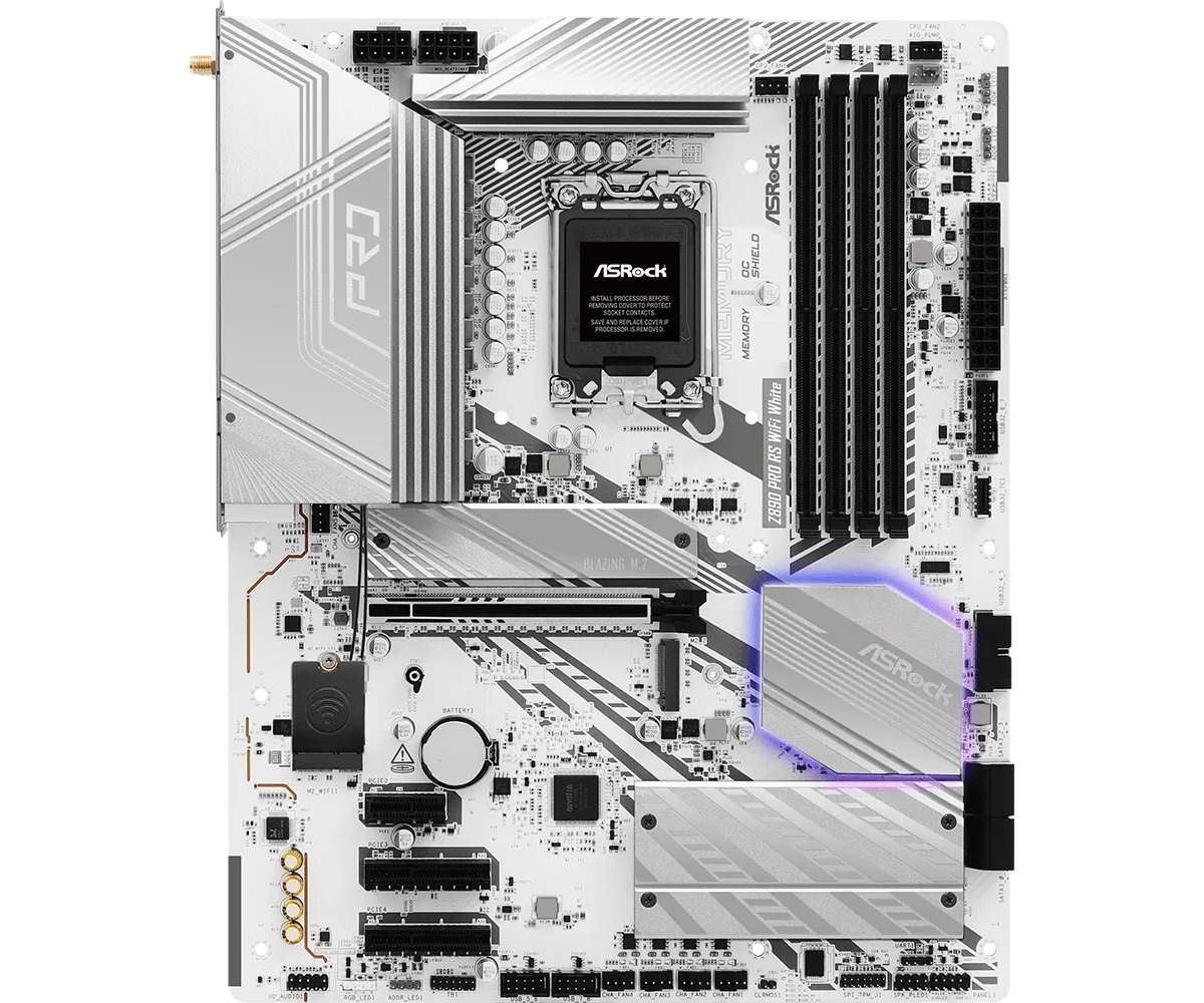 Дънна платка ASRock Z890 Pro RS WiFi White - Z890 PRO RS WIFI WHITE