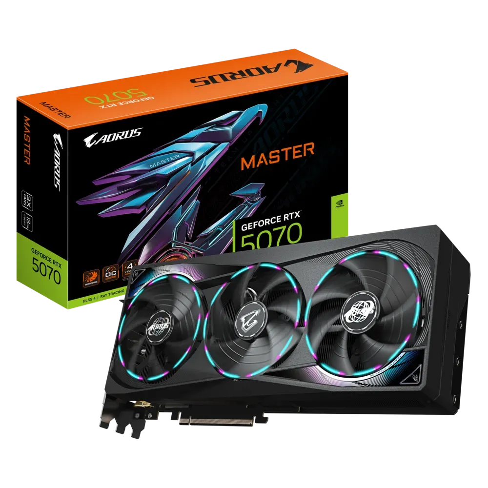Видео карта Gigabyte RTX™ 5070 AORUS Master OC - GV-N5070AORUS M-12GD
