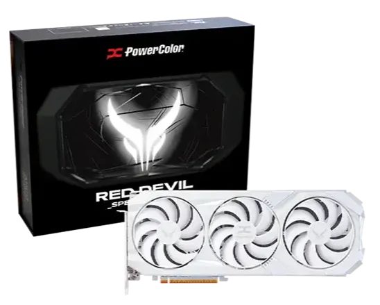 Видео карта PowerColor RX 9070 XT Red Devil Spectral White - 1A1-G00432900G