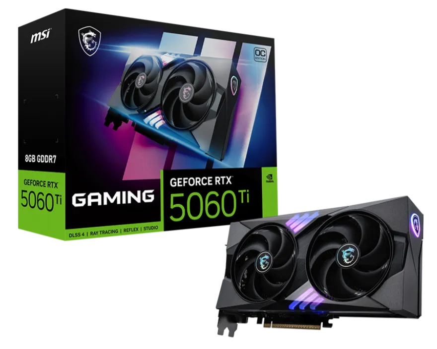Видео карта MSI RTX™ 5060 Ti Gaming OC 8GB - 912-V536-005