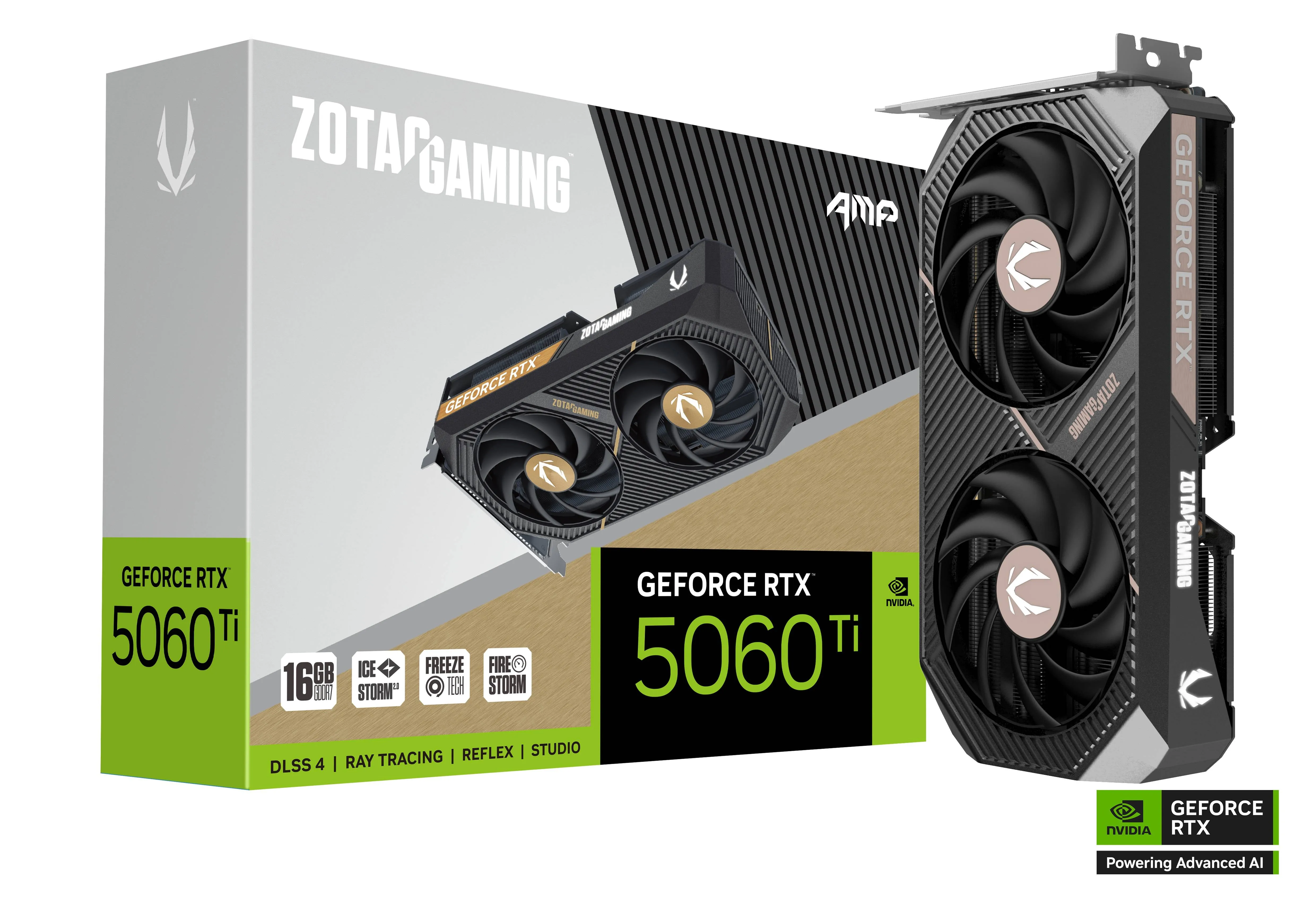 Видео карта ZOTAC Gaming RTX™ 5060 Ti AMP 16GB - ZT-B50620F-10M