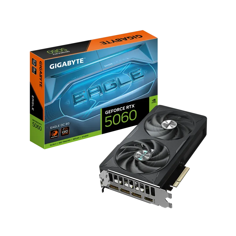 Видео карта GeForce RTX™ 5060 EAGLE OC 8G - GV-N5060EAGLE OC-8GD
