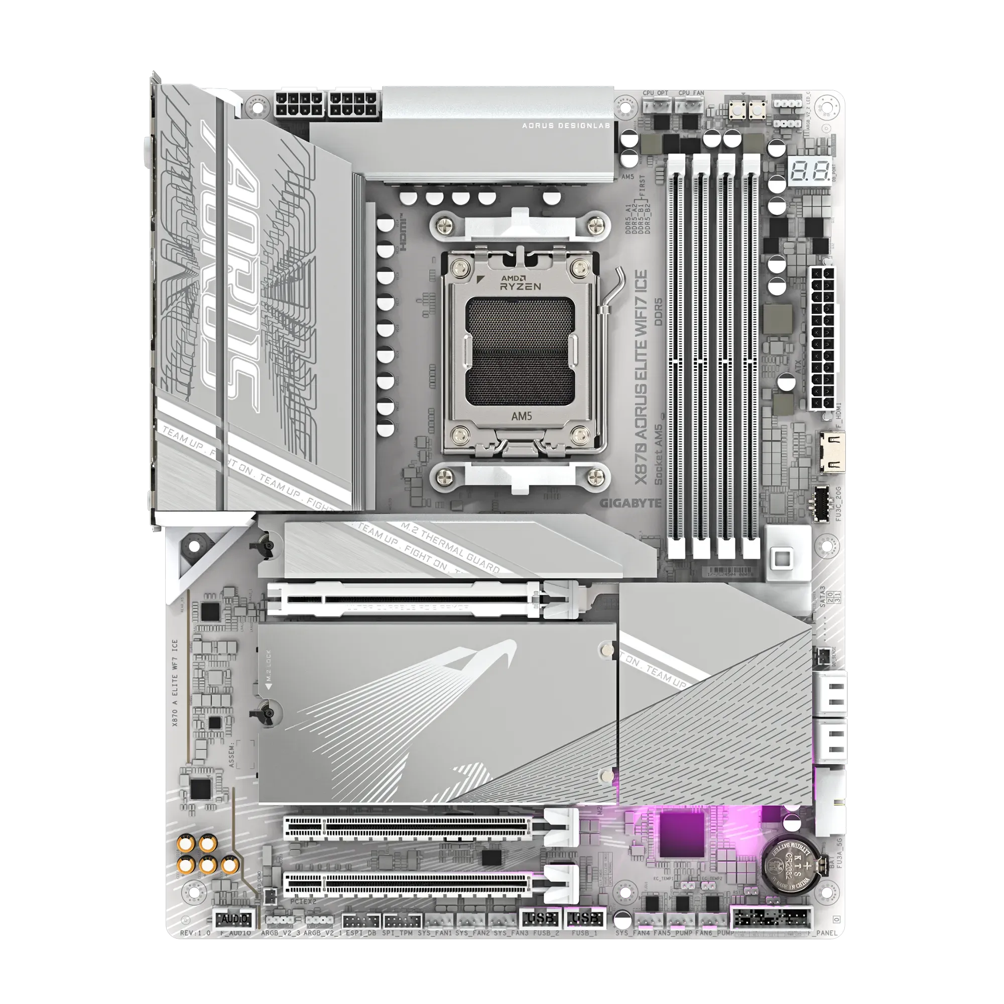 Дънна платка Gigabyte X870 AORUS Elite WiFi7 Ice - X870 A ELITE WF7 ICE