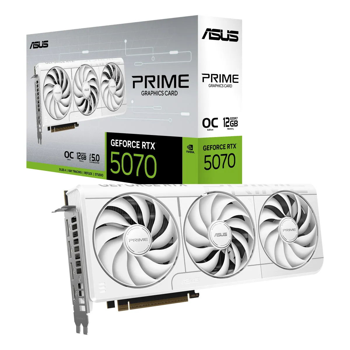 Видео карта ASUS RTX™ 5070 Prime White OC - 90YV0M19-M0NA00