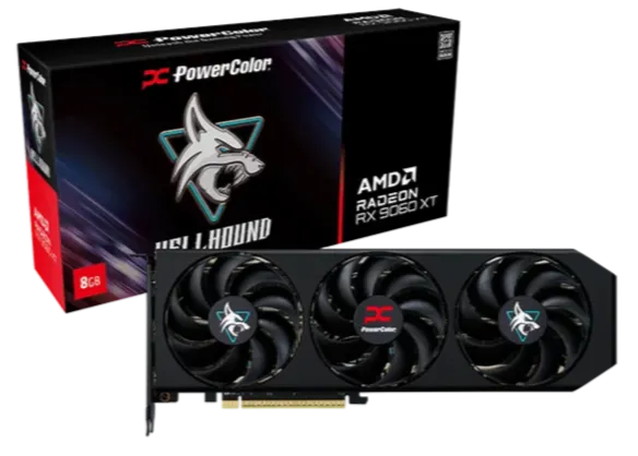 Видео карта PowerColor RX 9060 XT Hellhound OC 8GB - 1A1-G00434300G