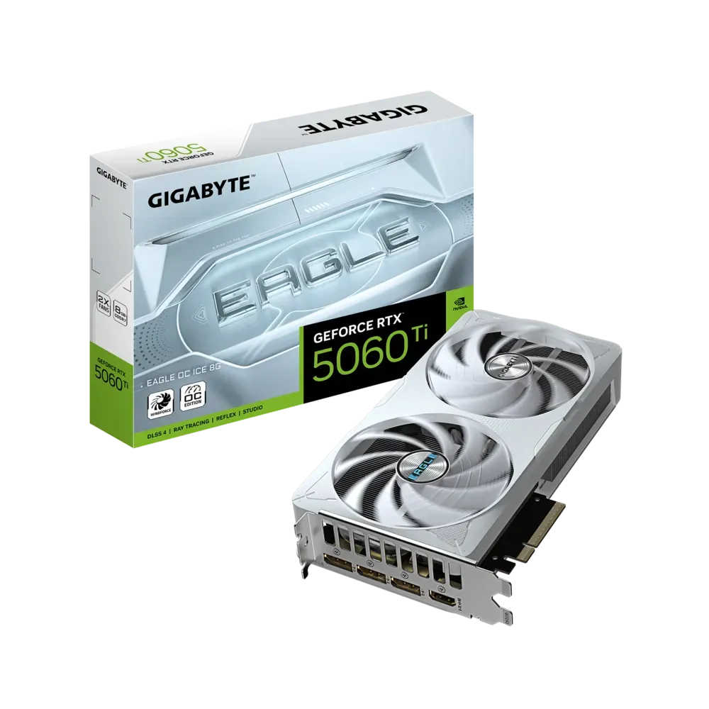 Видео карта Gigabyte RTX™ 5060 Ti Eagle OC Ice 8GB - GV-N506TEAGLEOC ICE-8GD