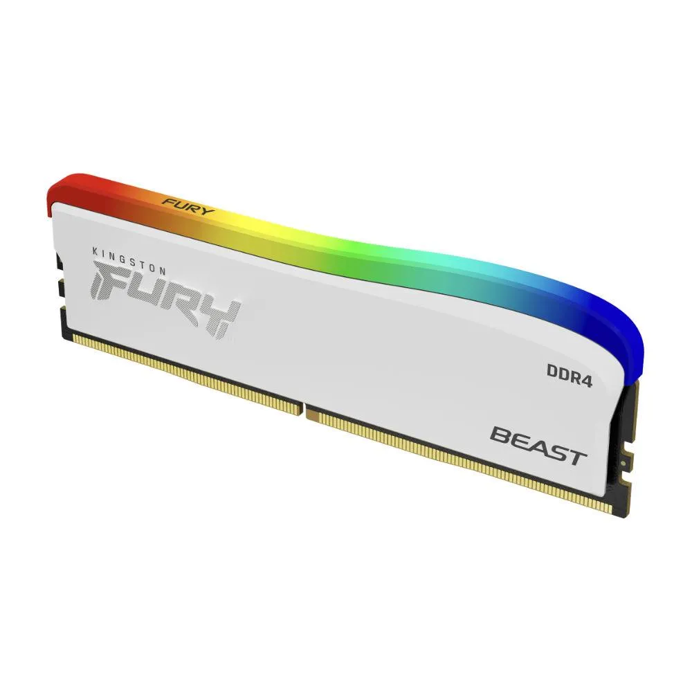 RAM памет Kingston FURY Beast RGB White 8GB - KF436C17BWA/8
