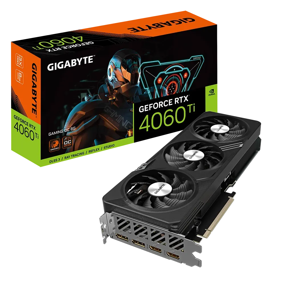 Видео карта Gigabyte RTX™ 4060 Ti Gaming OC 8GB - GV-N406TGAMING OC-8GD