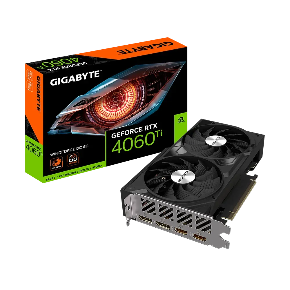 Видео карта Gigabyte RTX™ 4060 Ti Windforce OC - GV-N406TWF2OC-8GD