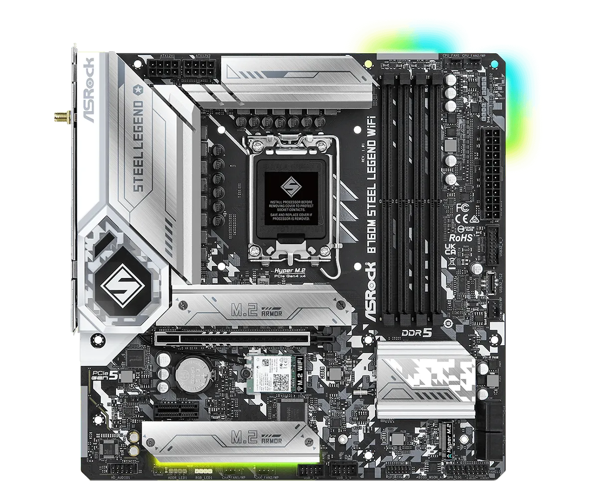 Дънна платка ASRock B760M Steel Legend WiFi - B760M STEEL LEGEND WIFI