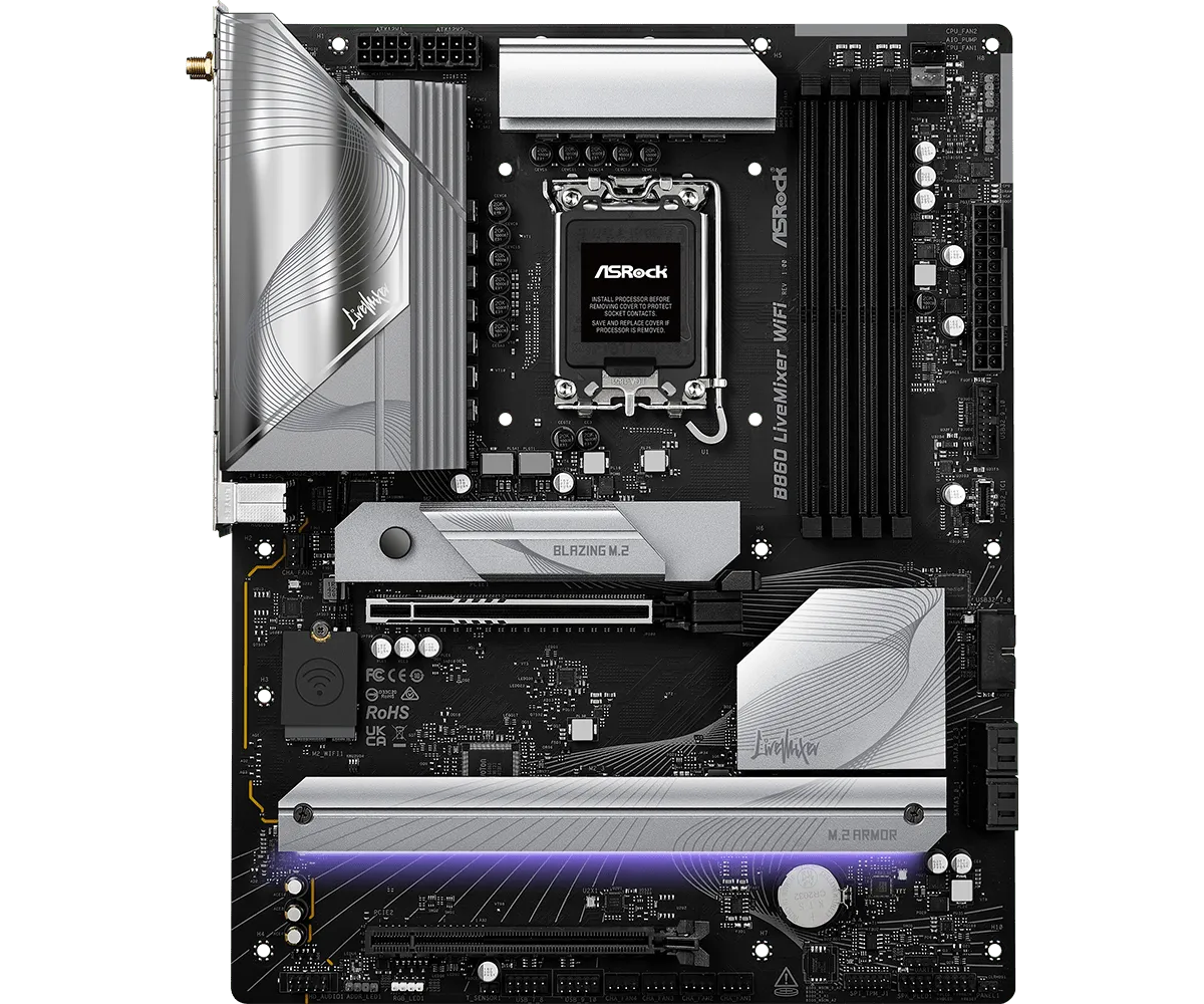 Дънна платка ASRock B860 LiveMixer WiFi - B860 LIVEMIXER WIFI