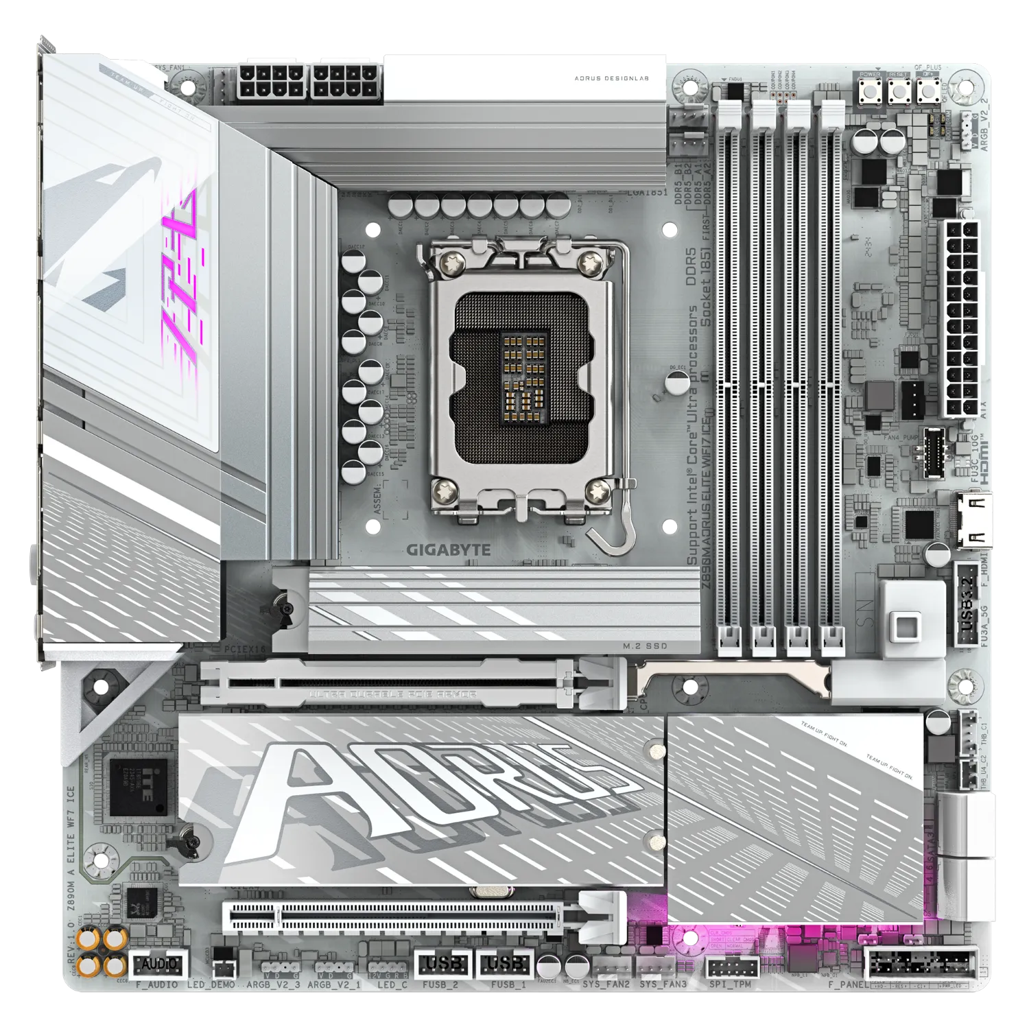 Дънна платка Gigabyte Z890M AORUS Elite WiFi7 ICE - Z890M A ELITE WF7 ICE