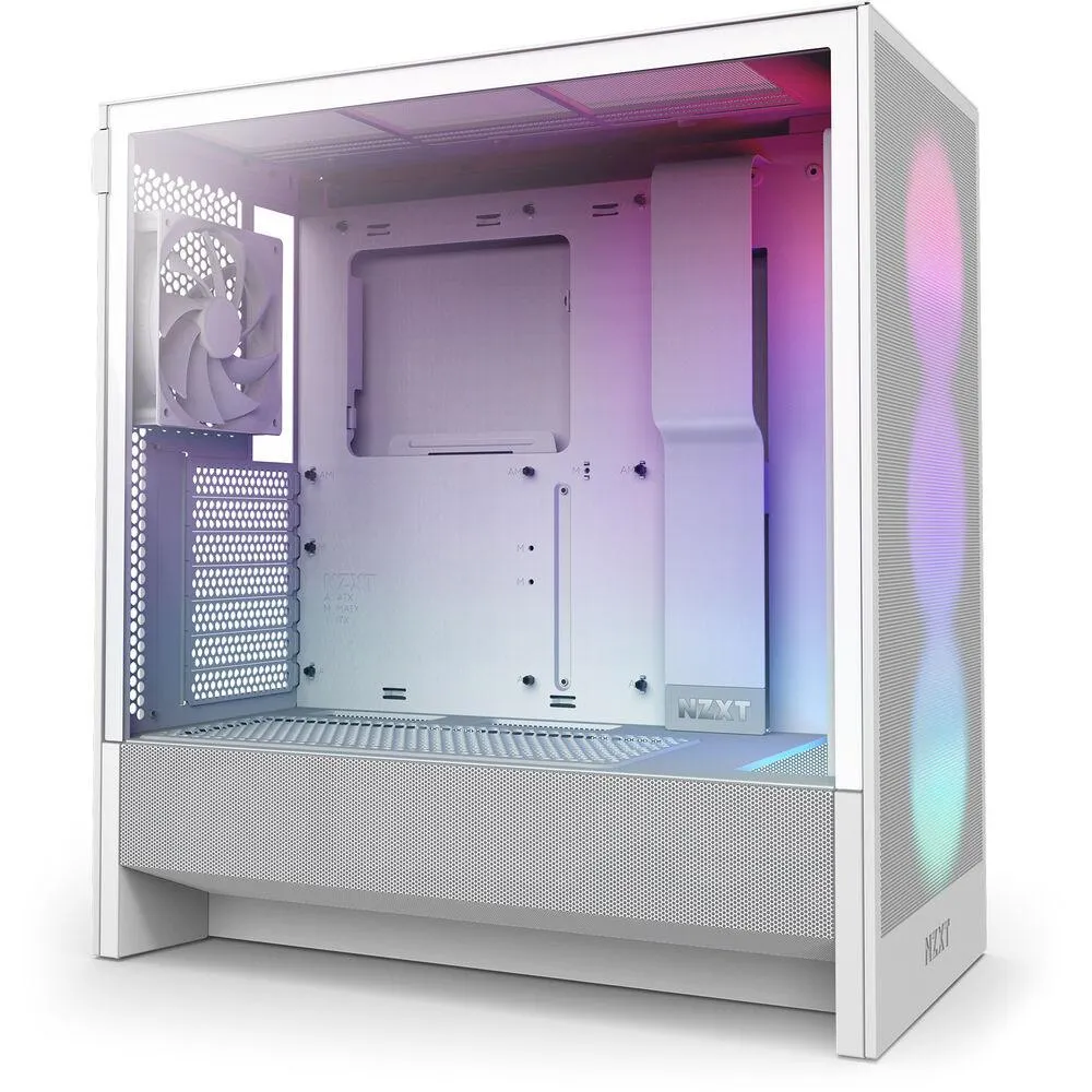 Кутия NZXT H5 Flow RGB 2024 White - CC-H52FW-R1