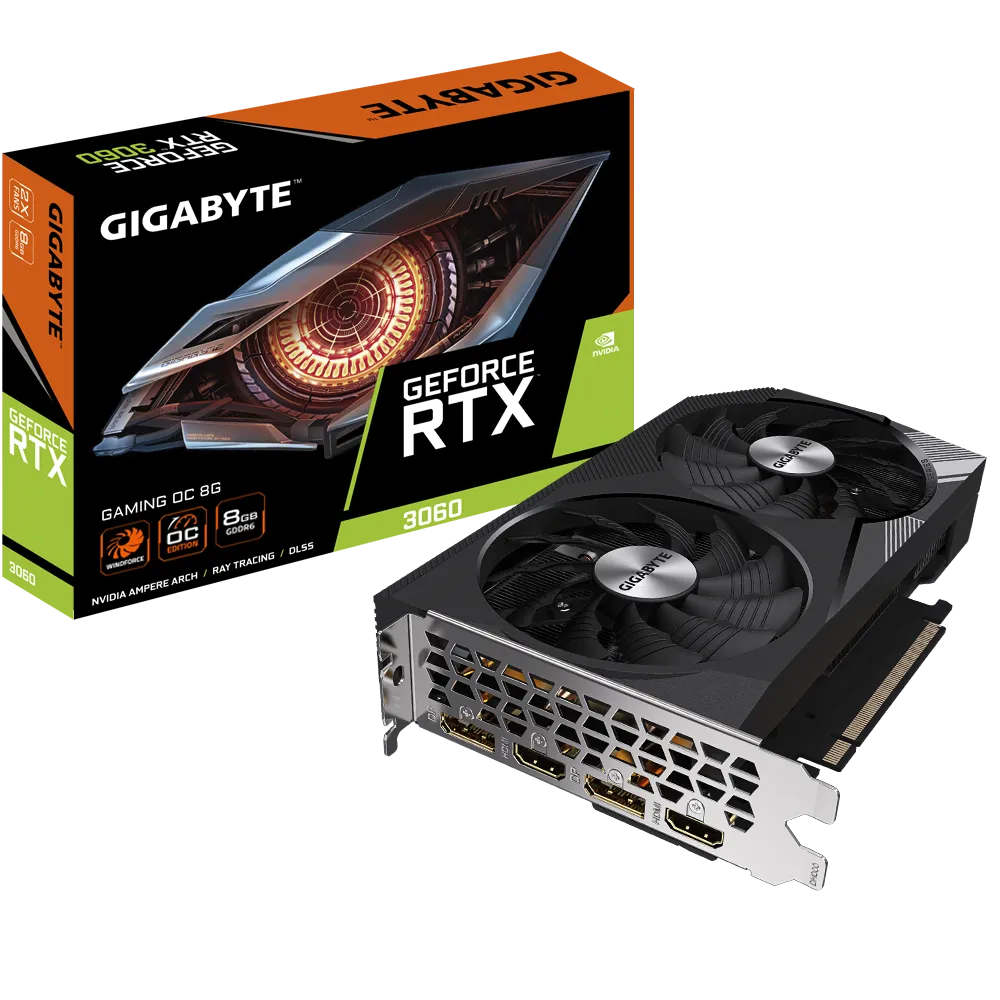 Видео карта Gigabyte RTX™ 3060 Gaming OC 8GB - GV-N3060GAMING OC-8GD