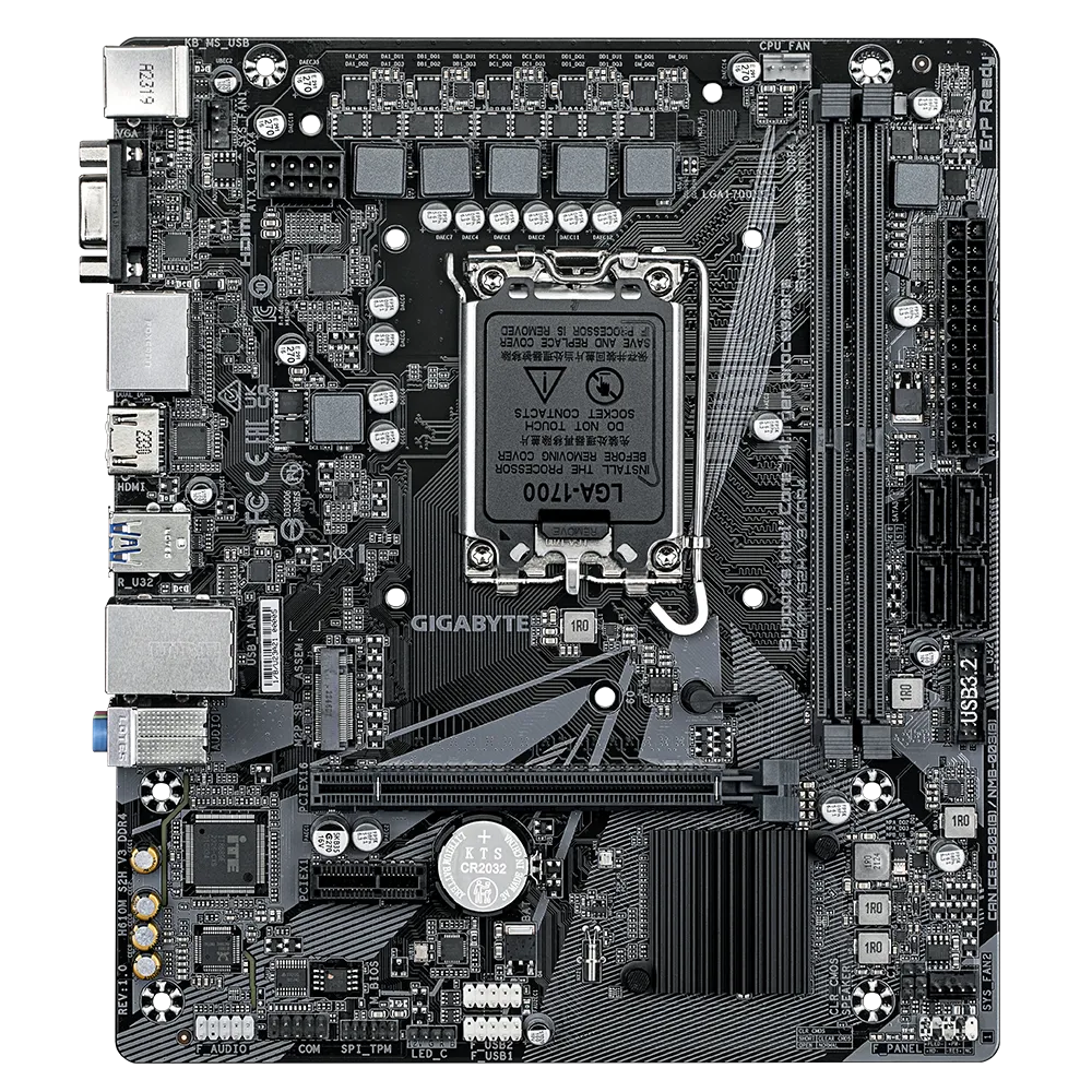 Дънна платка GIGABYTE H610M-S2H V3 DDR4 - 610M S2H V3 DDR4