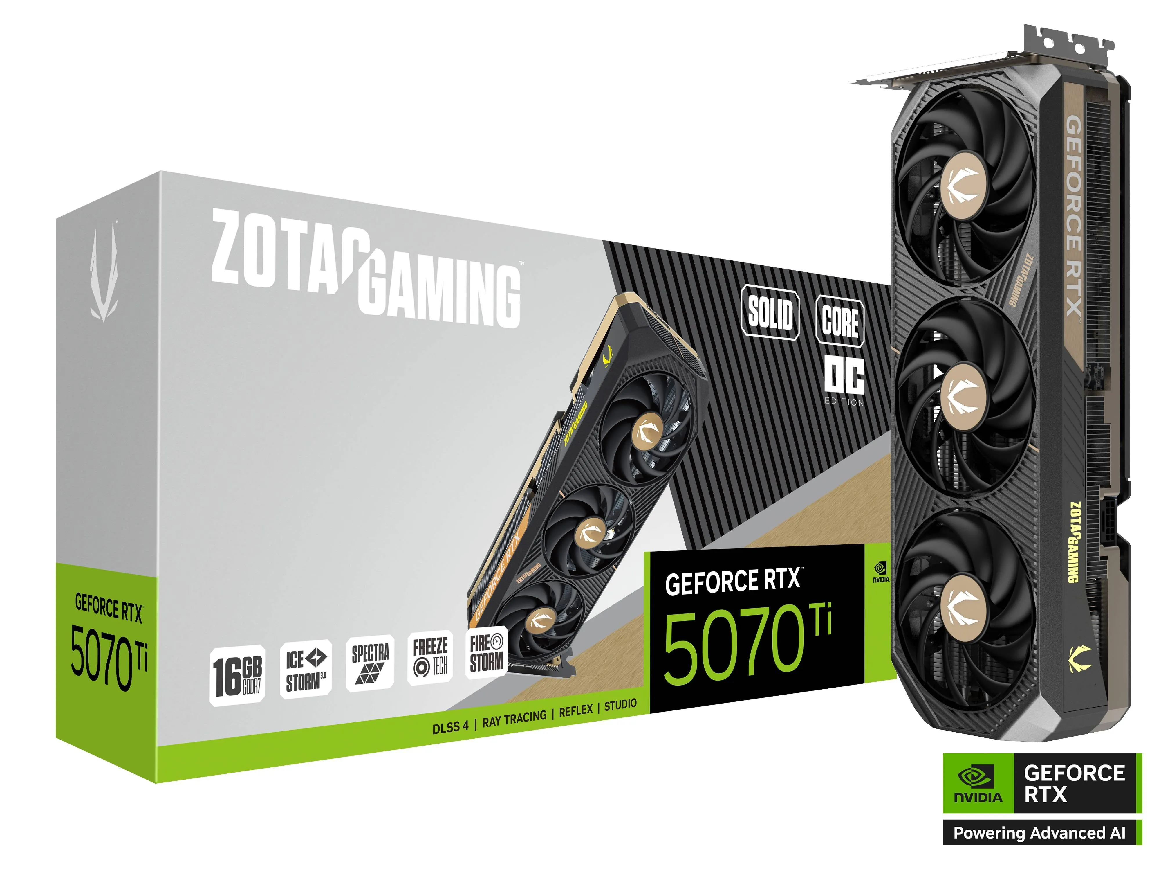 Видео карта ZOTAC Gaming RTX™ 5070 Ti SOLID CORE OC - ZT-B50710J-10P