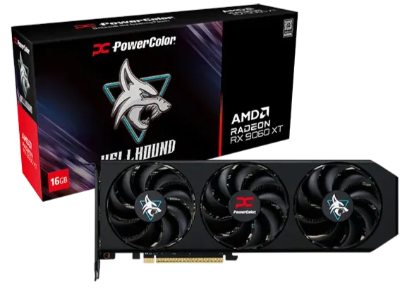 Видео карта PowerColor RX 9060 XT Hellhound OC 16GB - 1A1-G00433700G