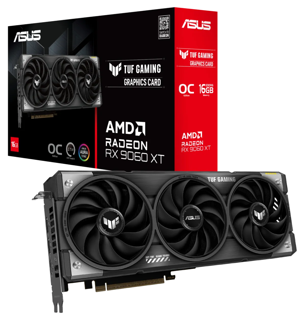 Видео карта ASUS RX 9060 XT TUF Gaming OC - 90YV0LF0-M0NA00