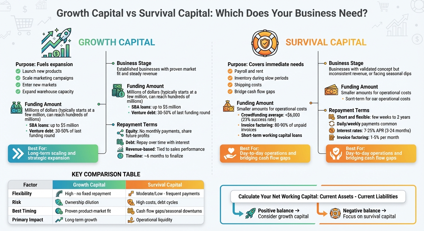 Growth Capital vs Survival Capital: Key Differences for eCommerce Businesses