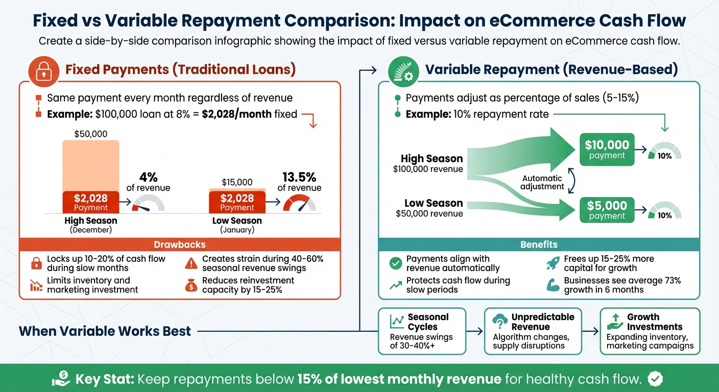 Fixed vs Variable Repayment: Cash Flow Impact Comparison for eCommerce