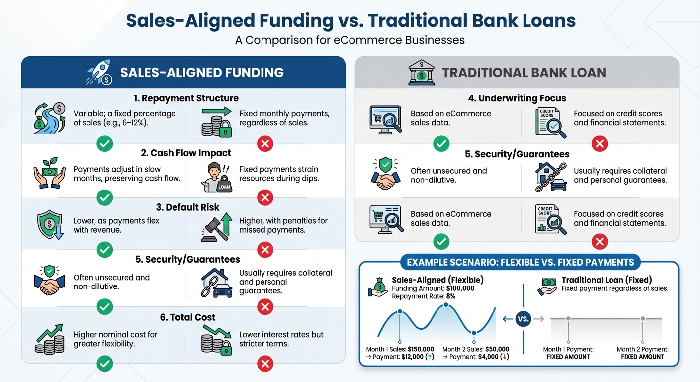 Sales-Aligned Funding vs Traditional Bank Loans Comparison