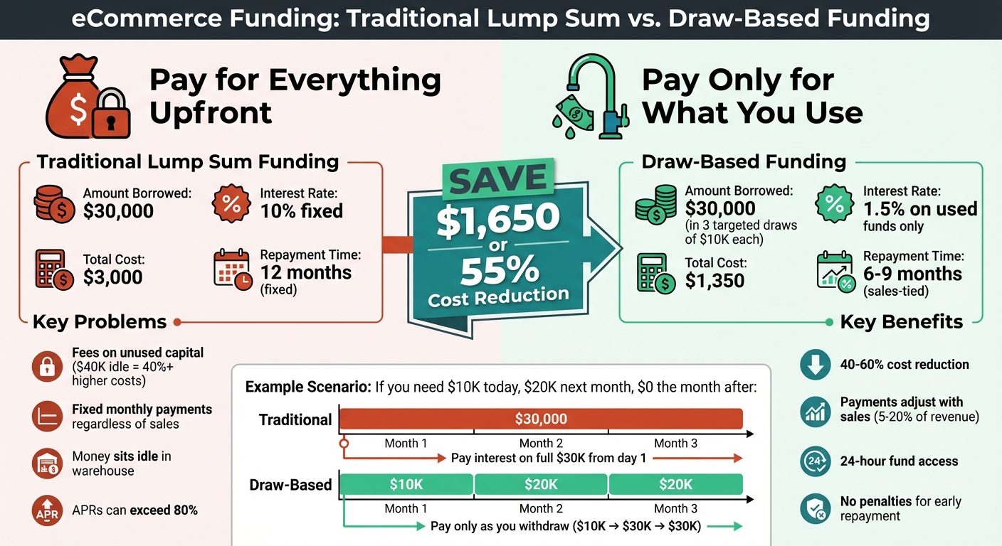 Lump Sum vs Draw-Based Funding Cost Comparison for eCommerce