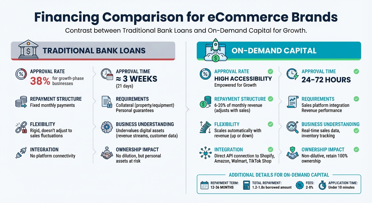Traditional Bank Loans vs On-Demand Capital for eCommerce Businesses